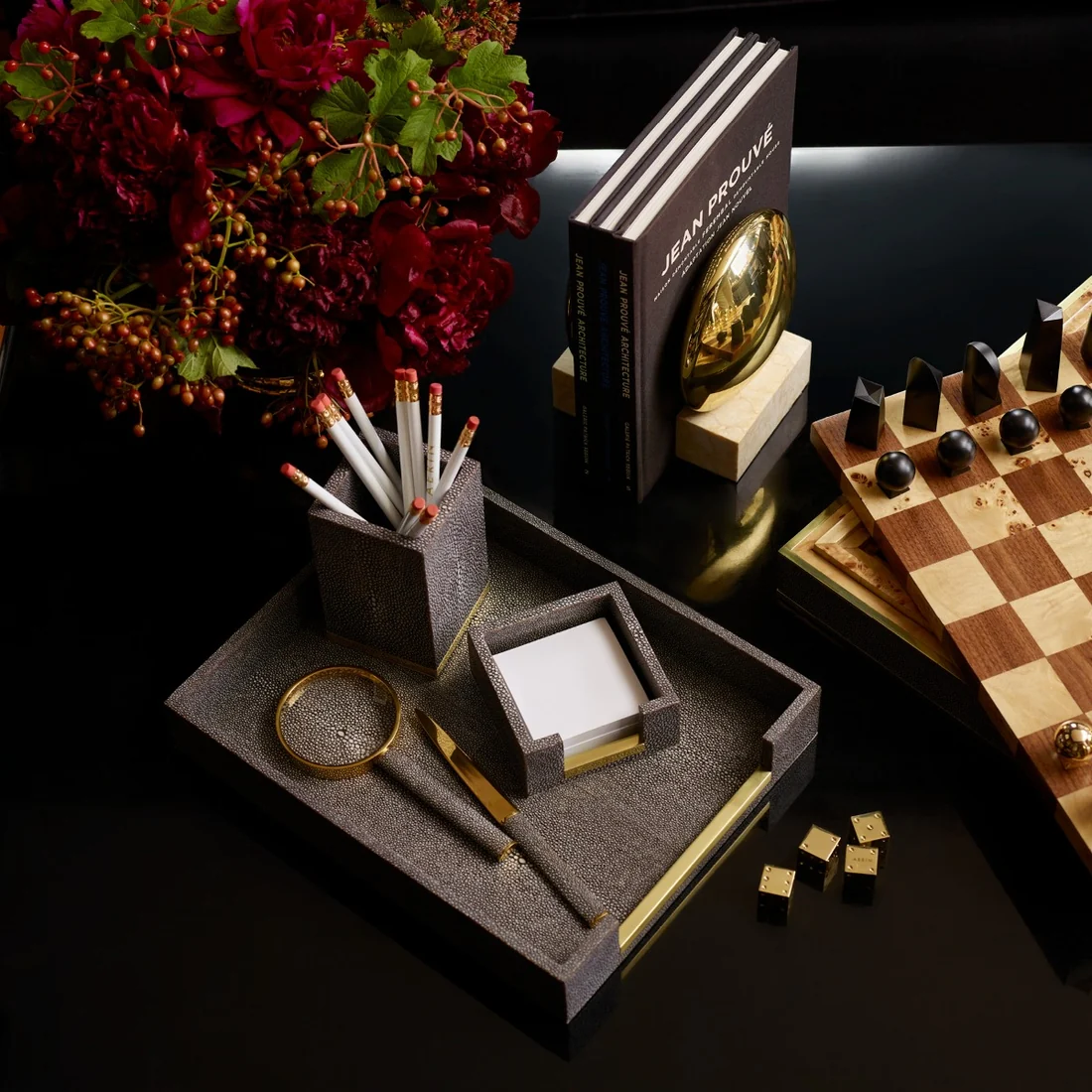Shagreen Magnifying Glass & Letter Opener Set - Image 3