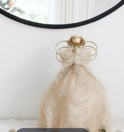 Sinamay Twine Angel Tree Topper - Image 2