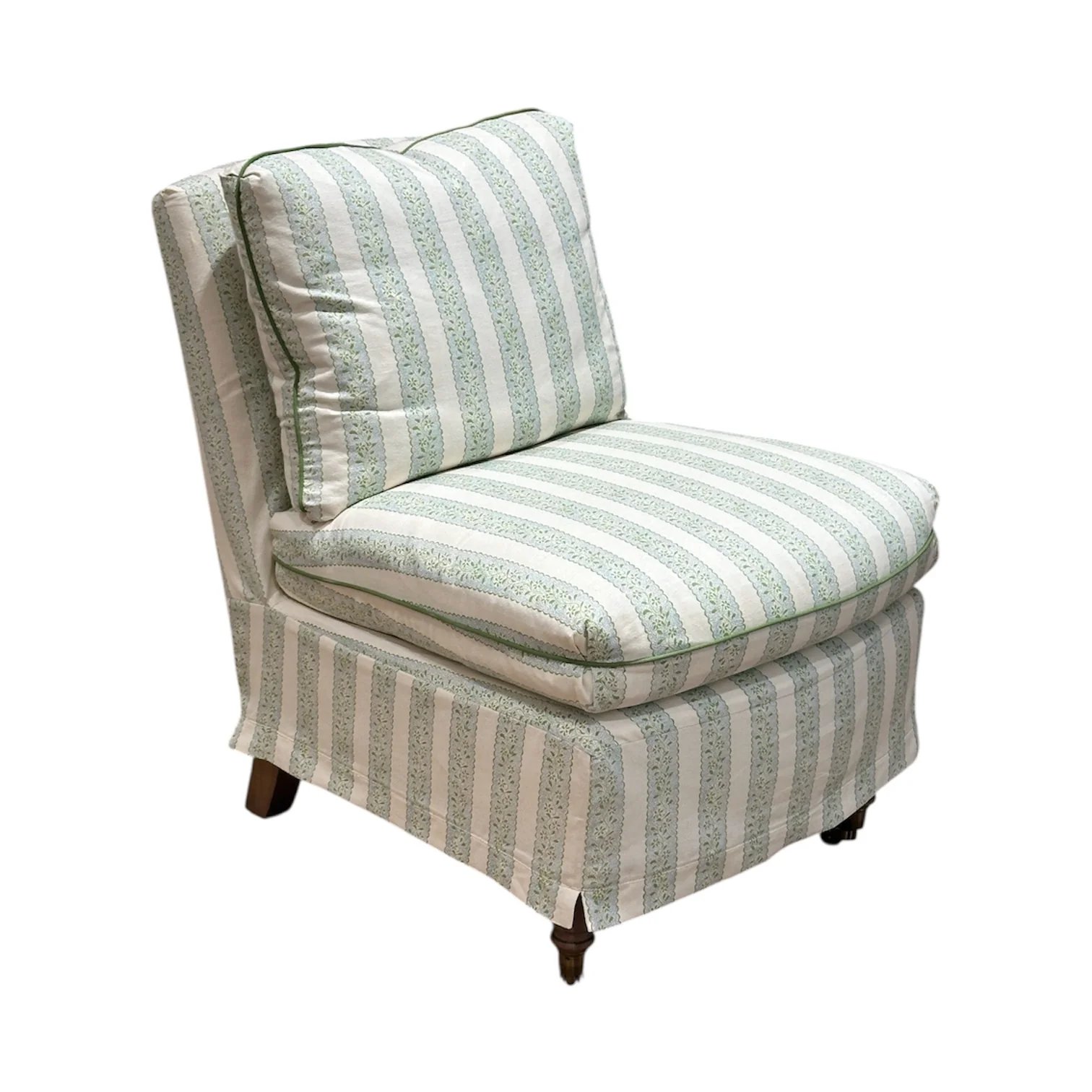 Slipcovered Chair in Dolly Stripe - Image 2