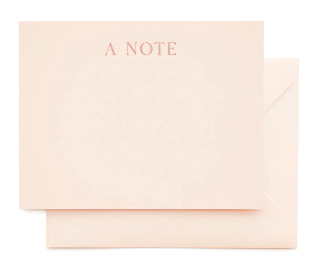 Pink "A Note" Card Set