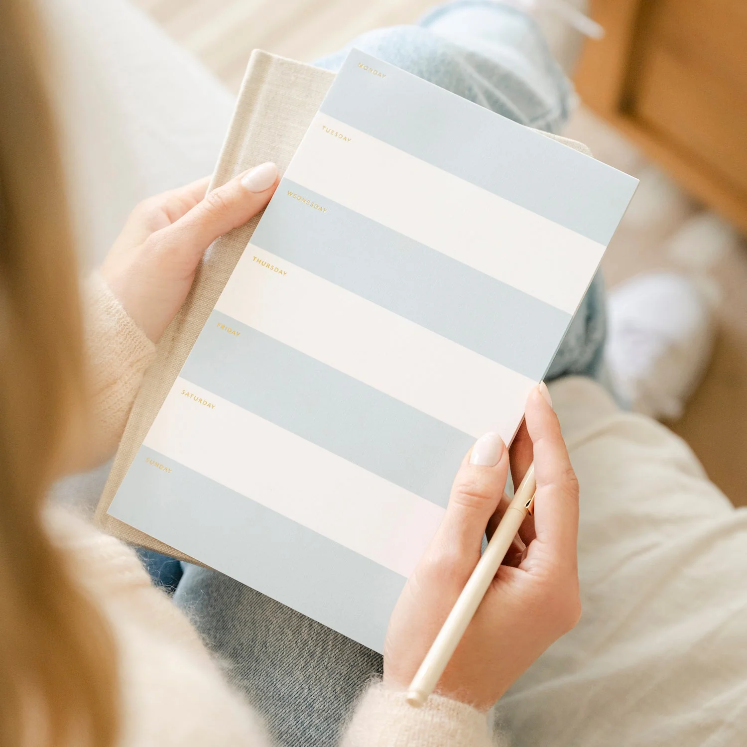 Blue Striped Weekly Pad - Image 2