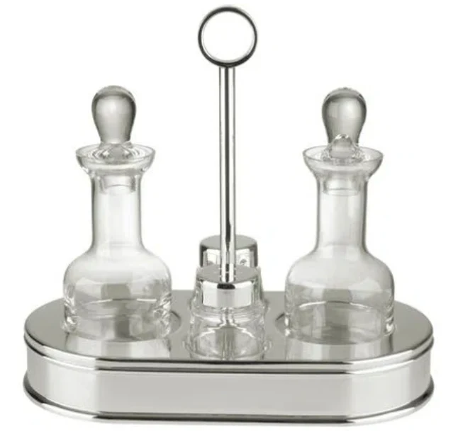 5 Piece Oval Cruet Set