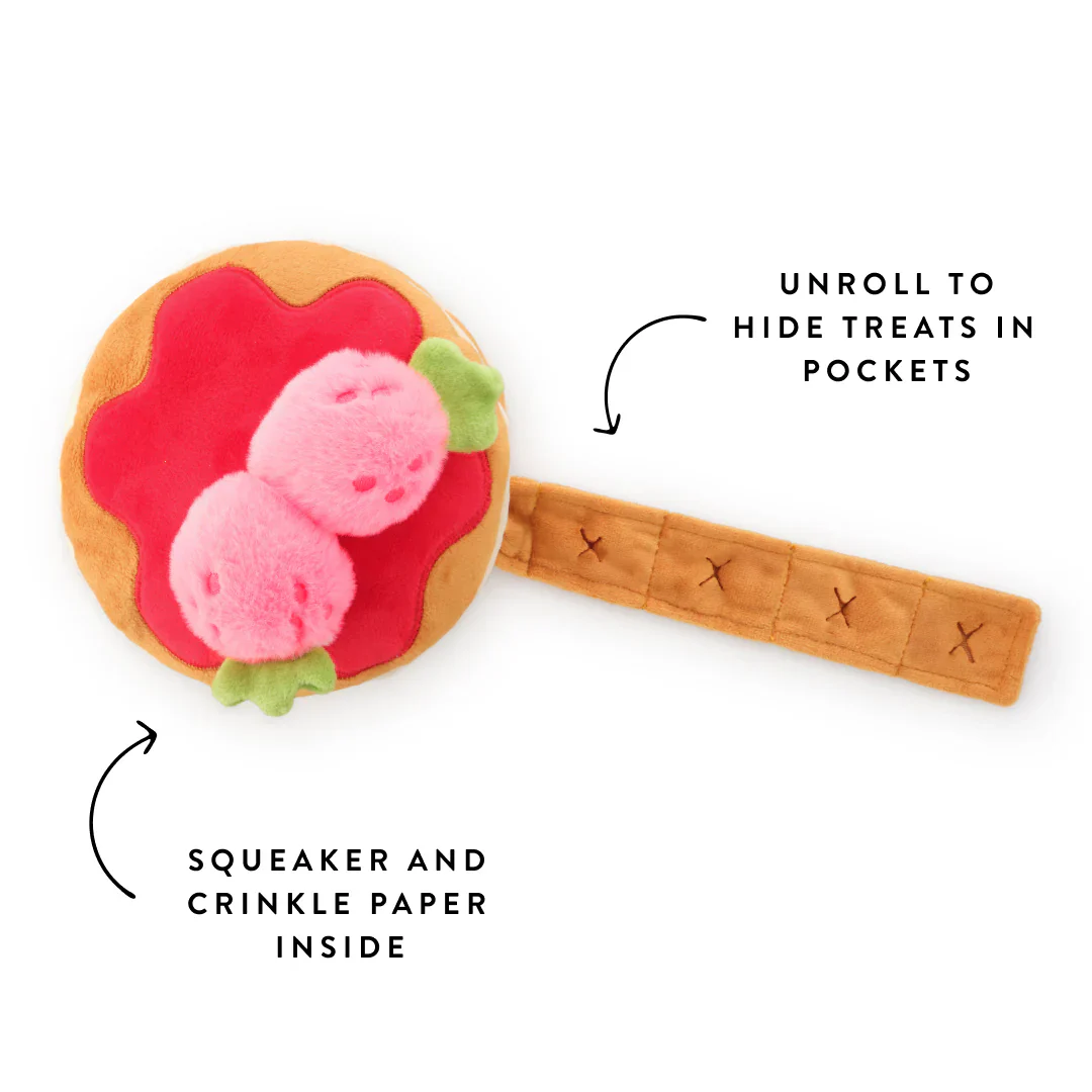 Strawberry Pancake Interactive Dog Toy - Image 3