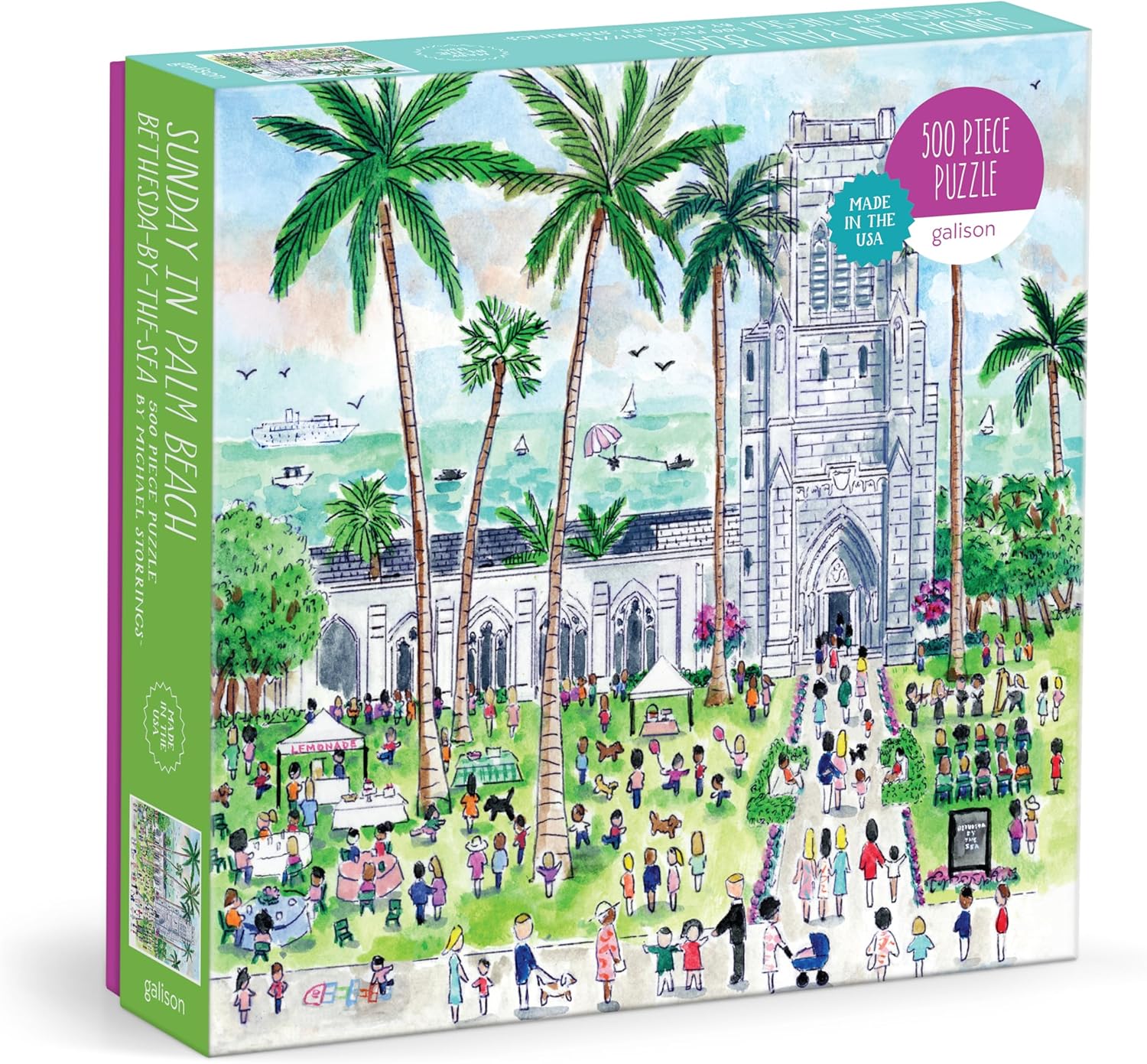 Michael Storrings Sunday Palm Beach 500 Piece Puzzle