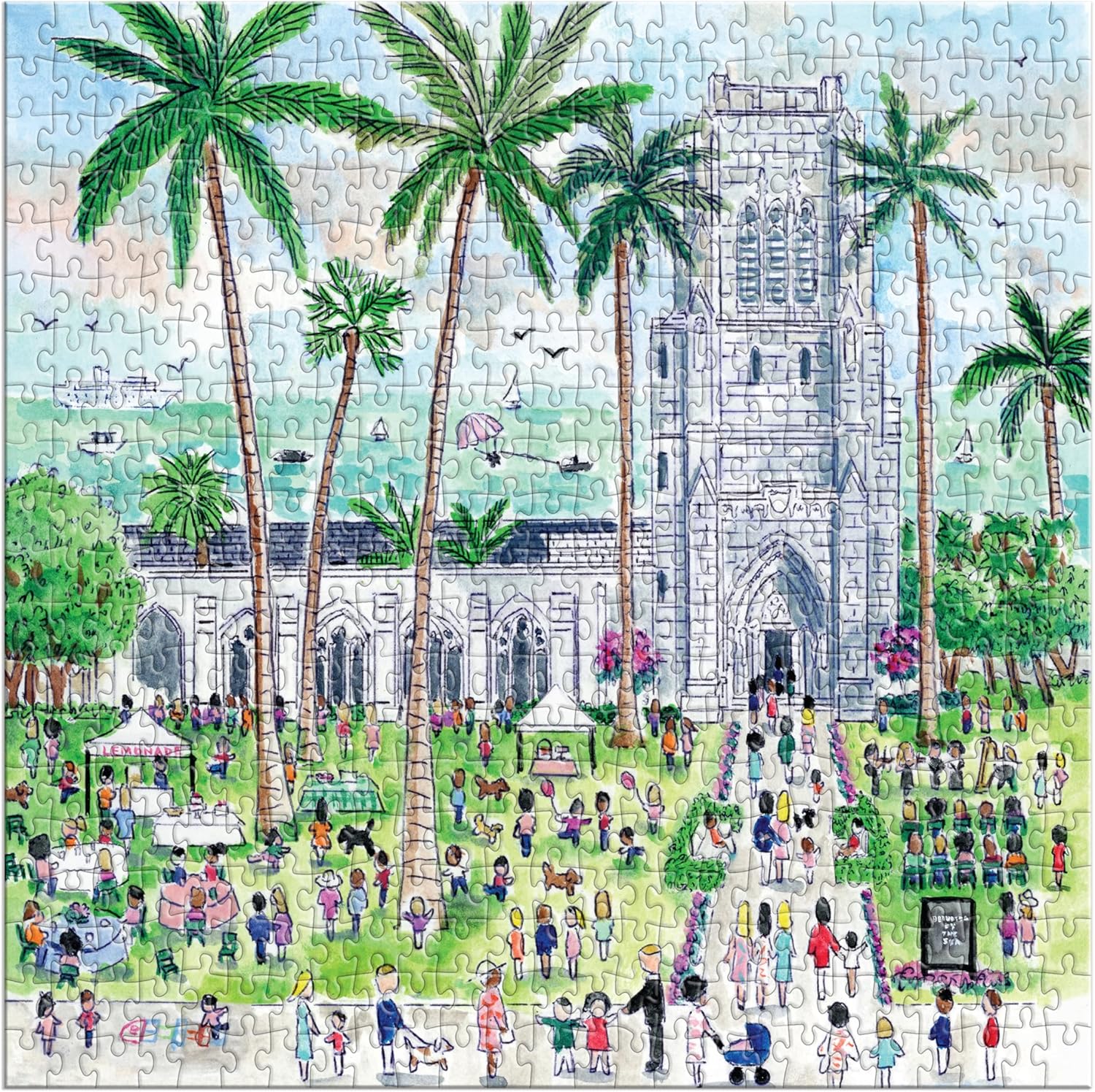 Michael Storrings Sunday Palm Beach 500 Piece Puzzle - Image 2