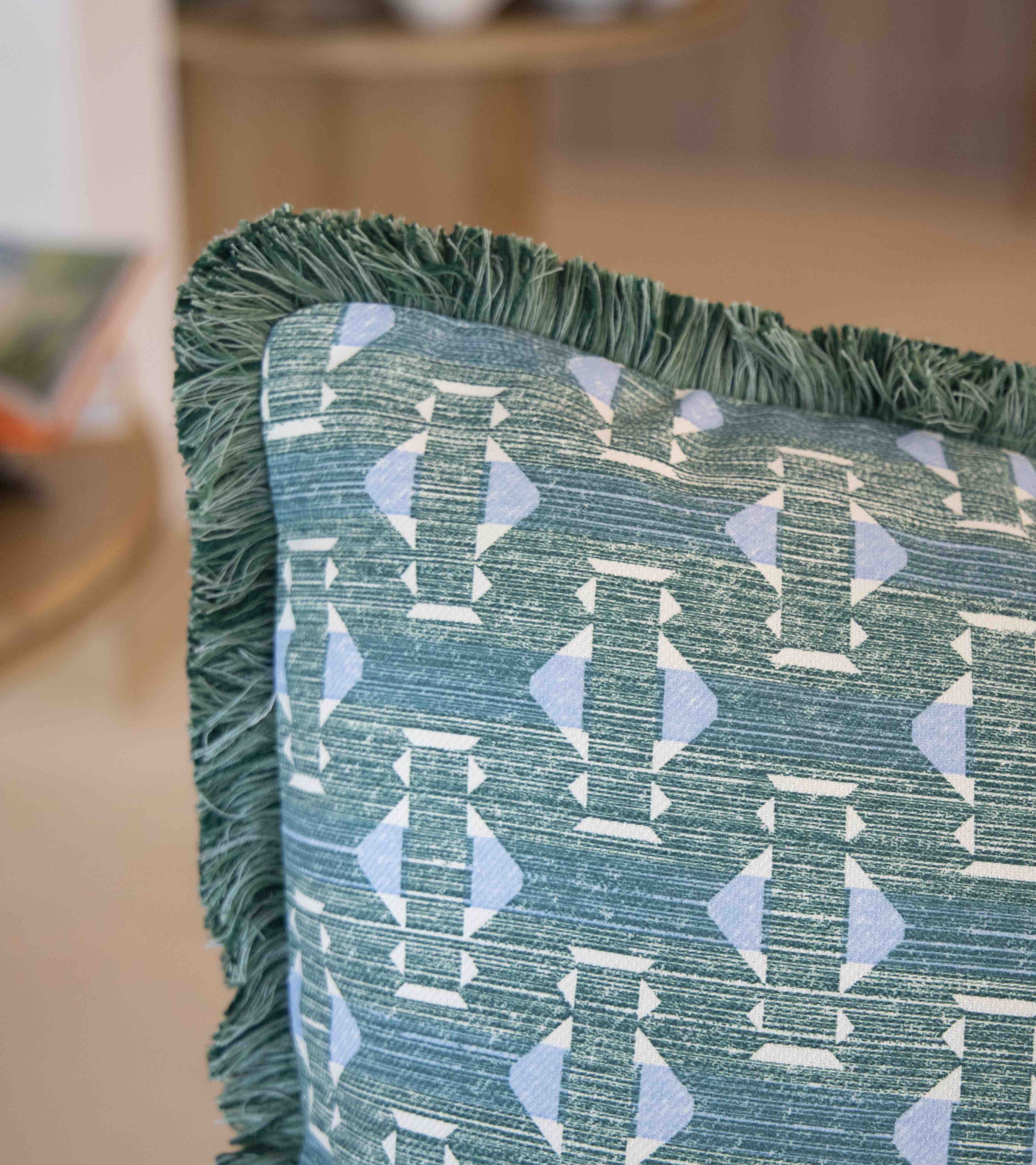 Teal Sicily Outdoor Pillow - Image 2