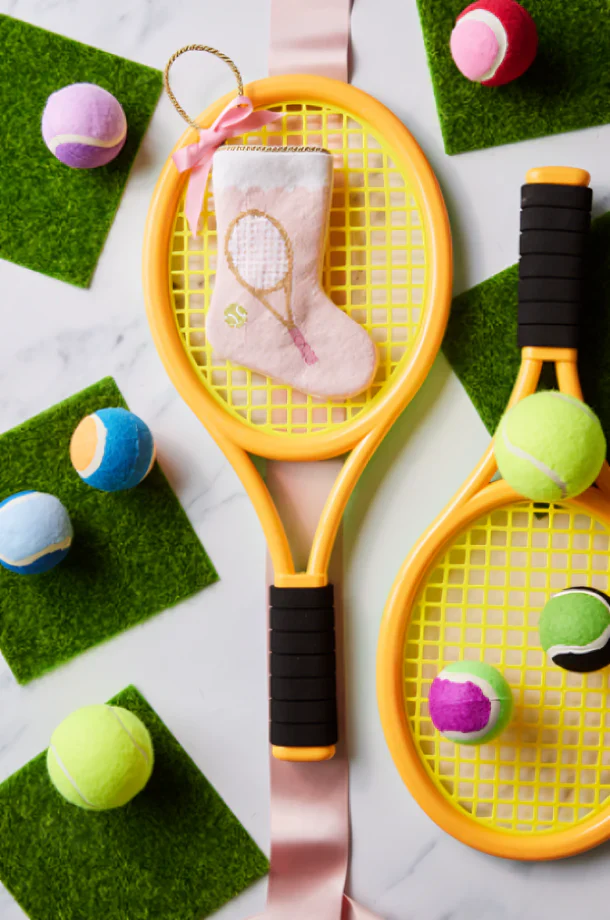Tennis Pink Needle Point Stocking - Image 2