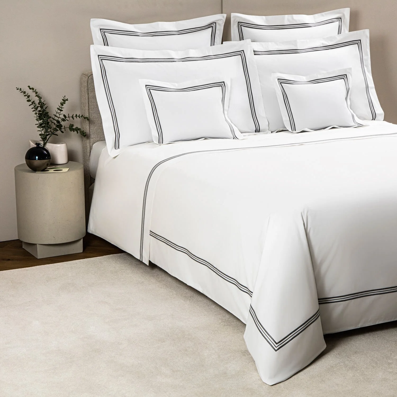 Triplo Bourdon White/Grey Bedding Collection - Image 2