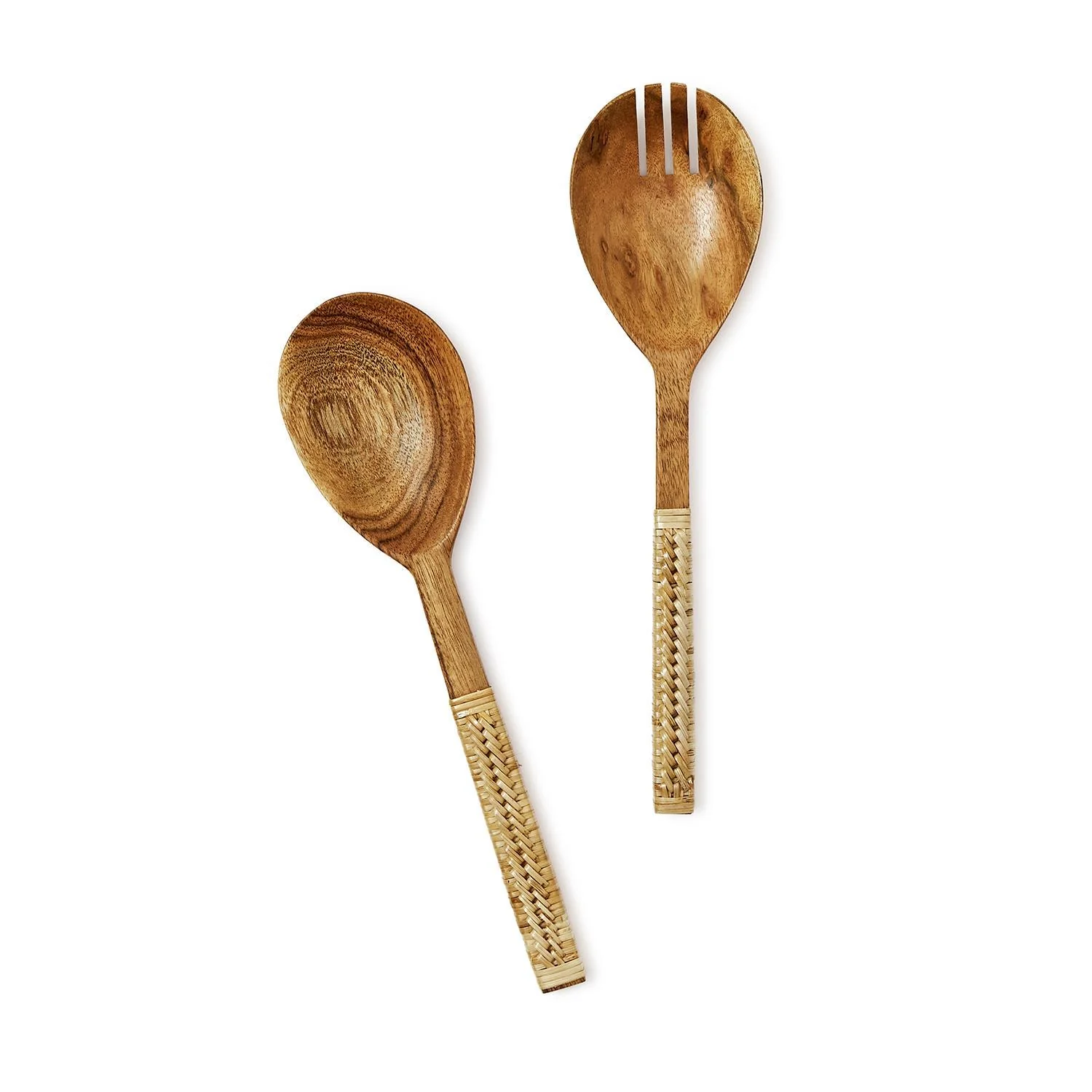 Wood & Wicker Wrapped Serving Collection - Image 2