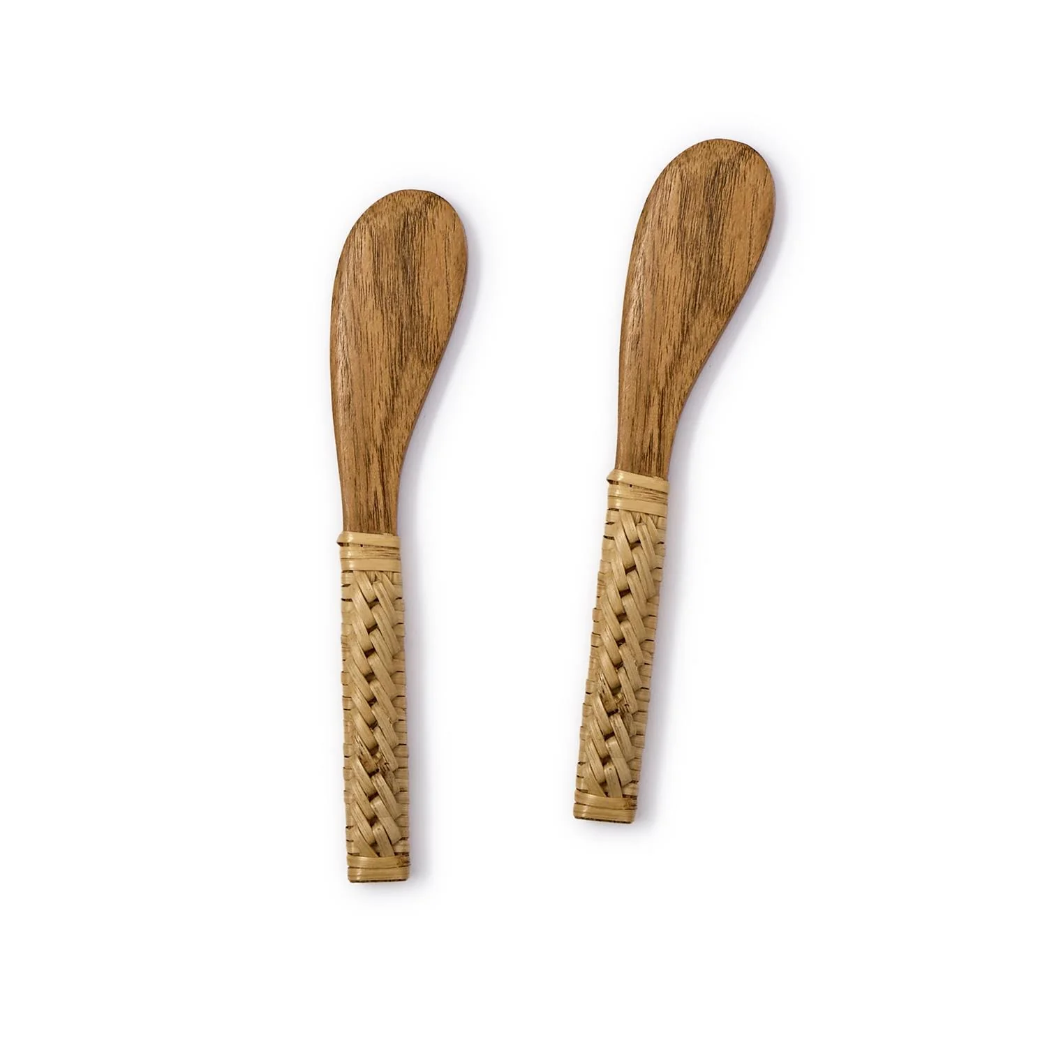 Wood & Wicker Wrapped Serving Collection - Image 3