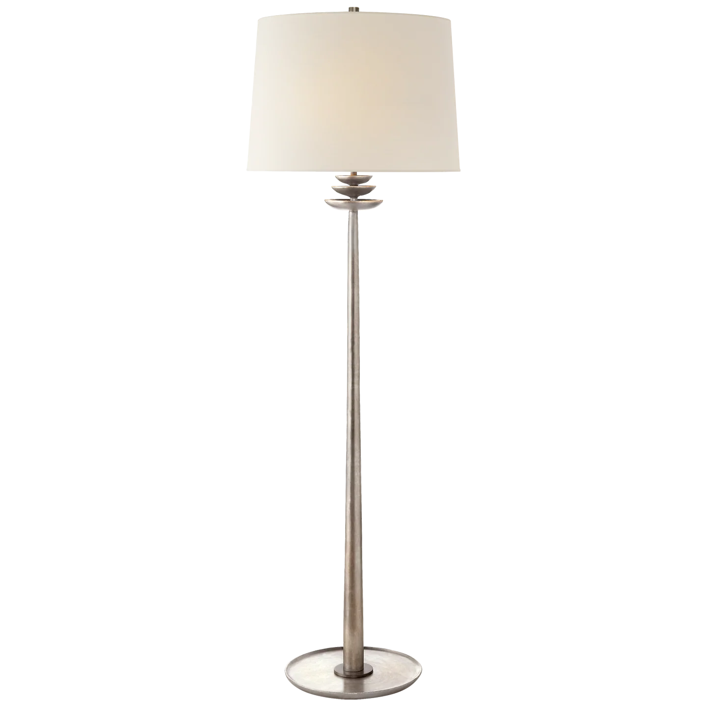 Beaumont Floor Lamp, Burnished Silver Leaf