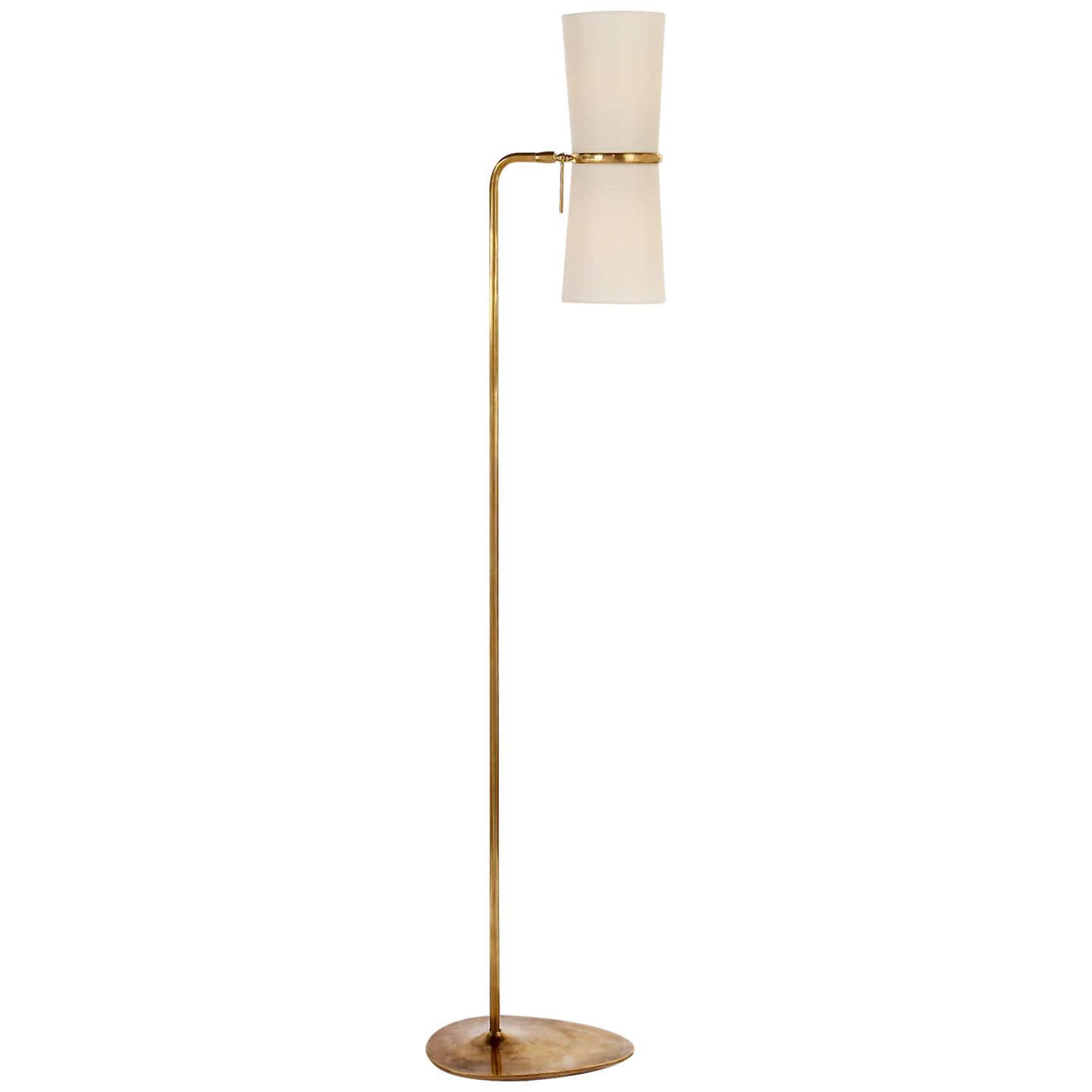 Clarkson Floor Lamp, Hand-Rubbed Antique Brass