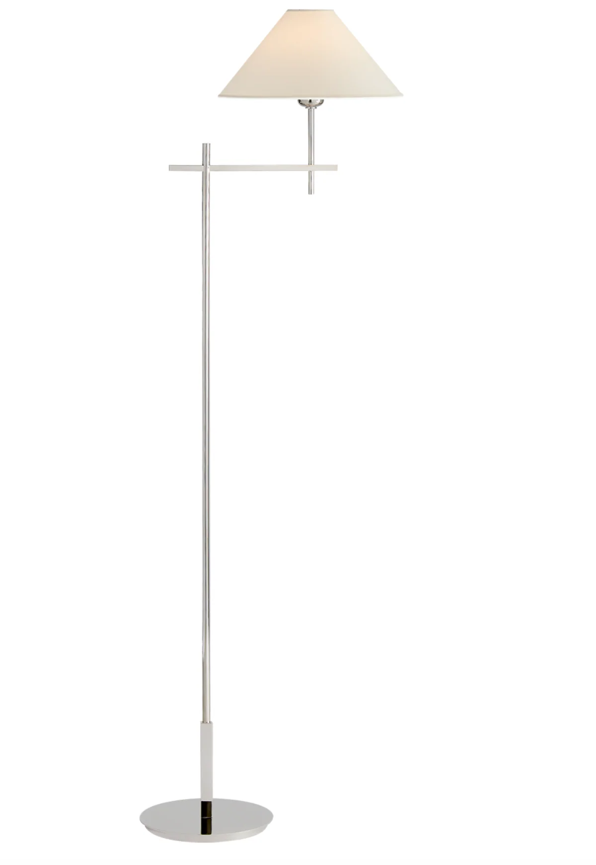 Hackney Bridge Arm Floor Lamp in Polished Nickel