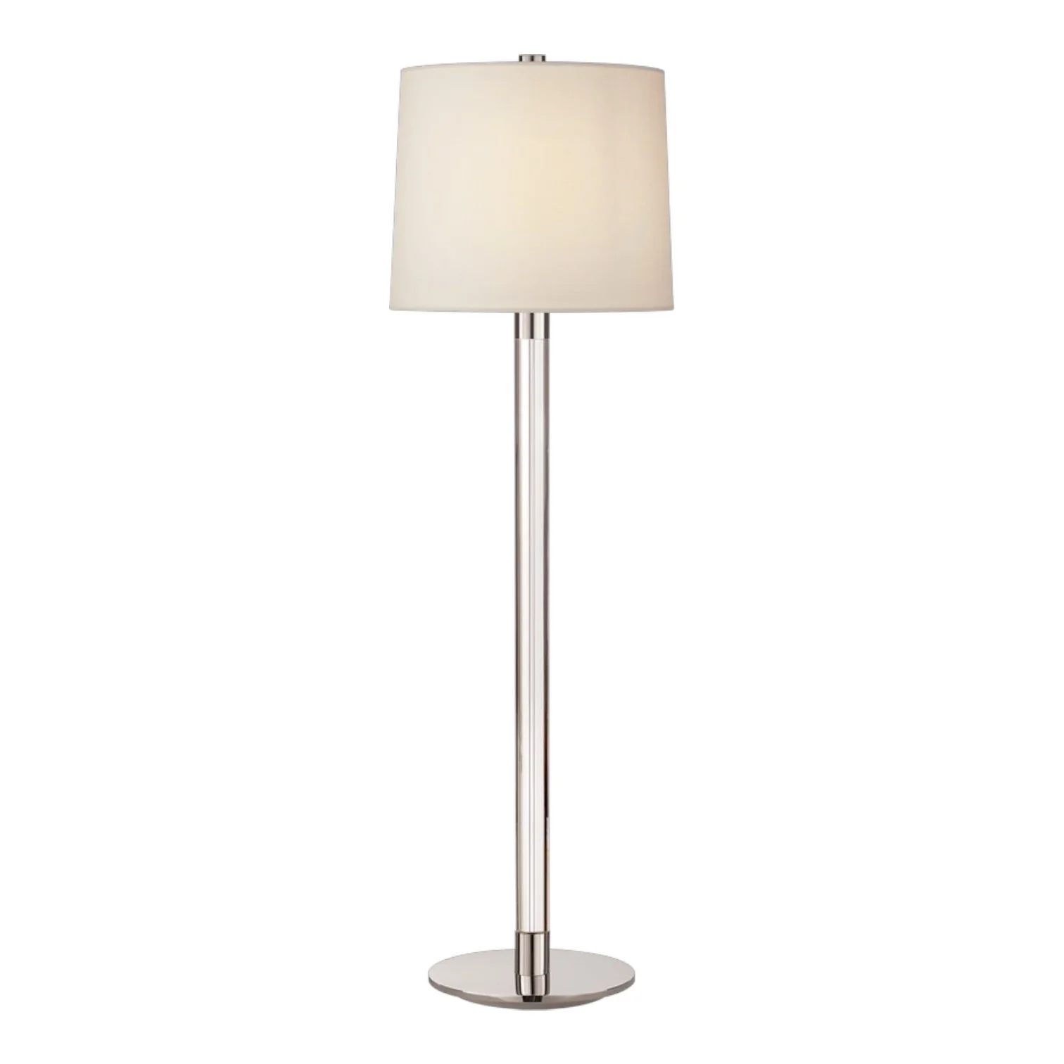 Riga Buffet Lamp, Crystal and Polished Nickel
