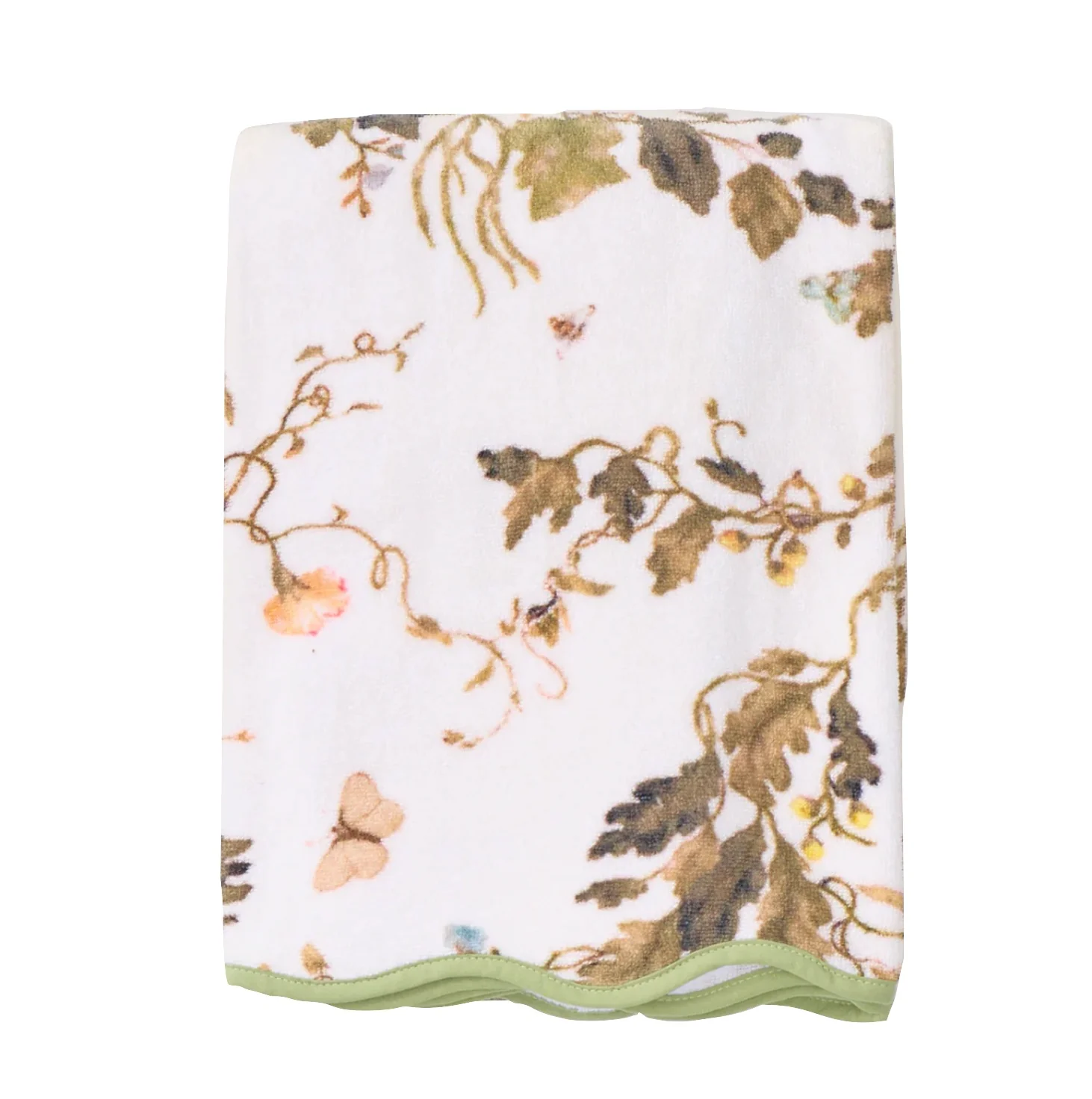 Vivian Magnolia Floral Scallop Towel Collection - Image 5