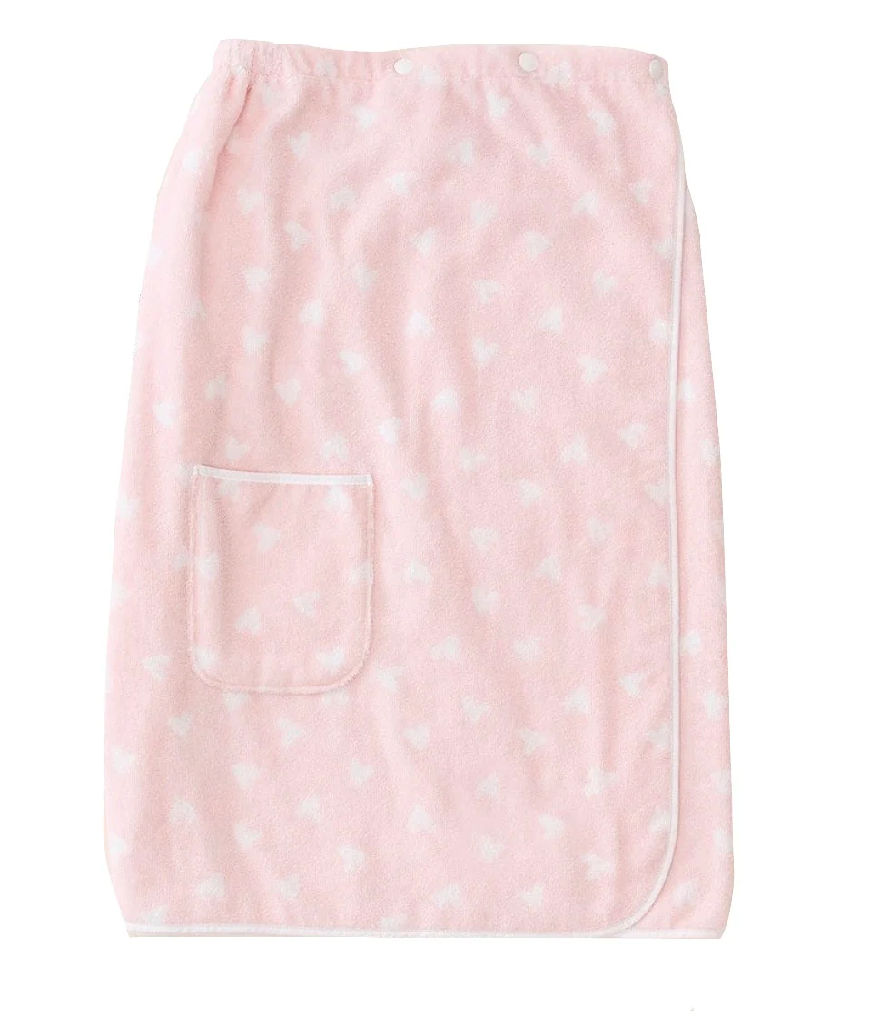 Pink Hearts Towel Wrap