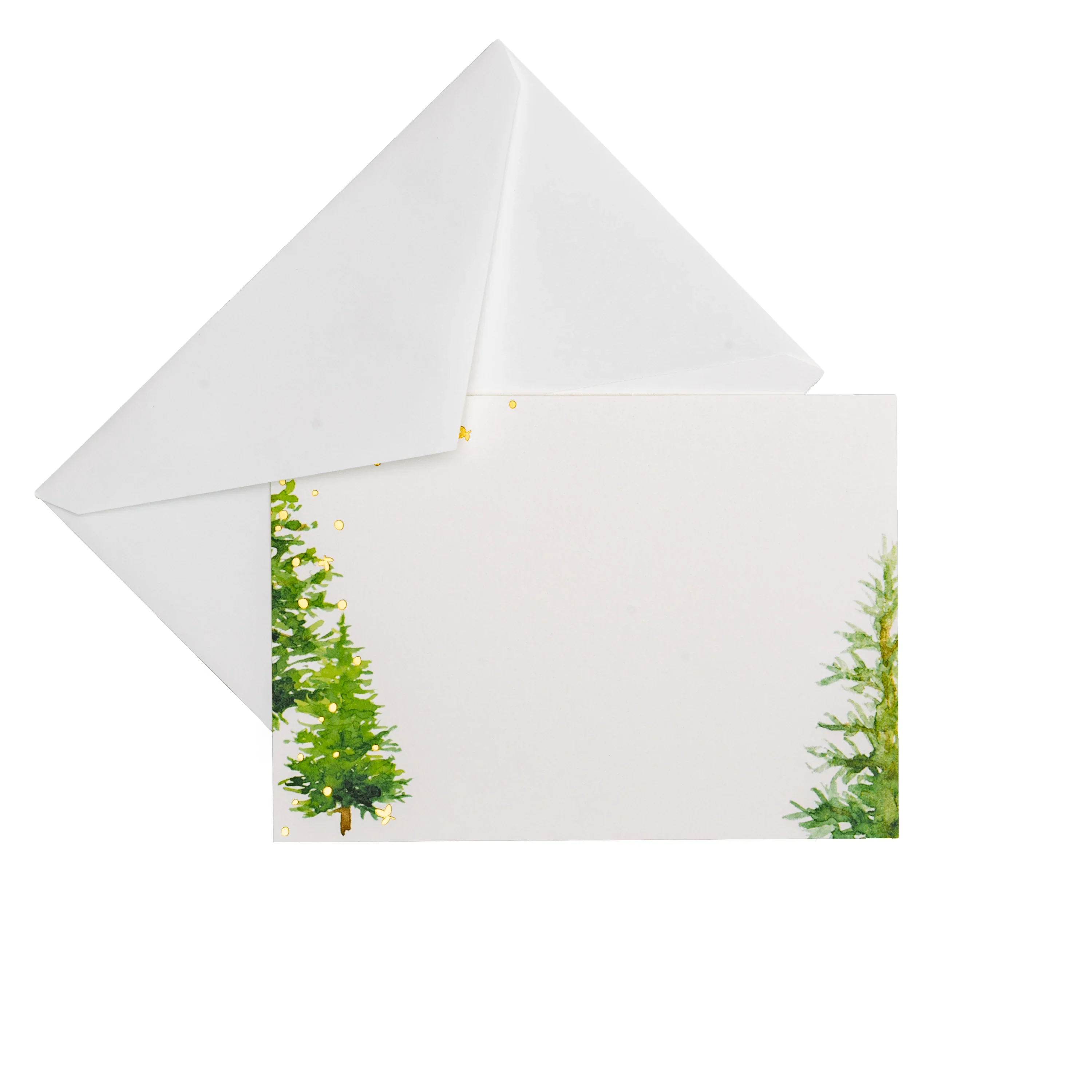 White Christmas Foil Correspondence Cards