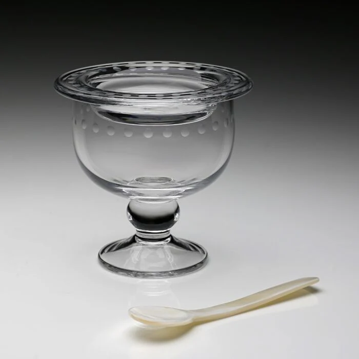 Katerina Crystal Caviar Server for 2 with Spoon - Image 2