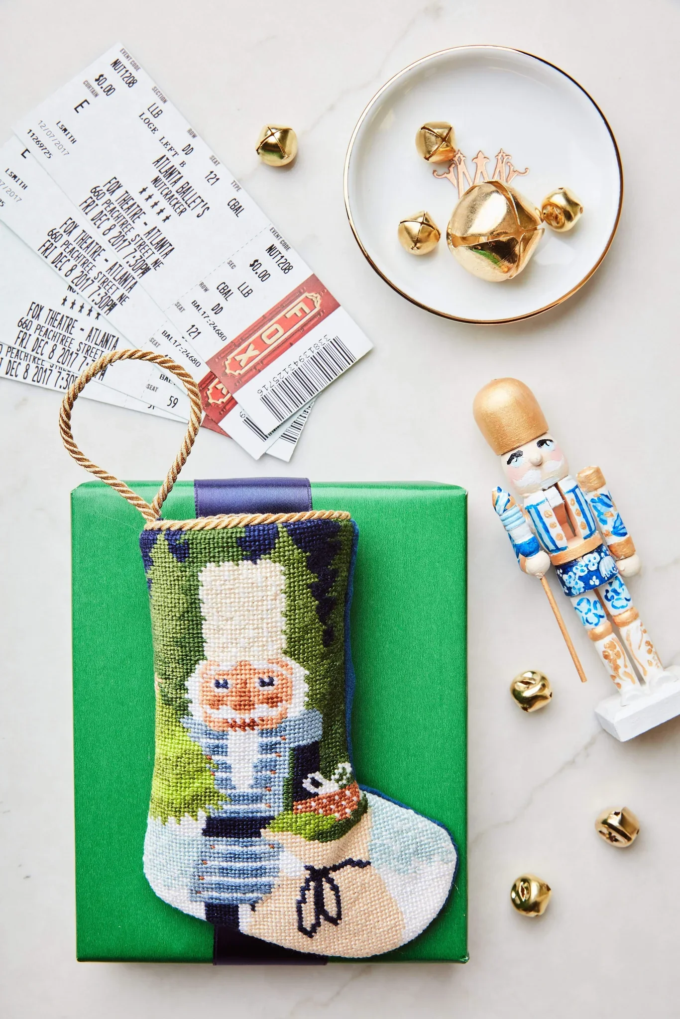Winter Solstice Nutcracker Needle Point Stocking - Image 2