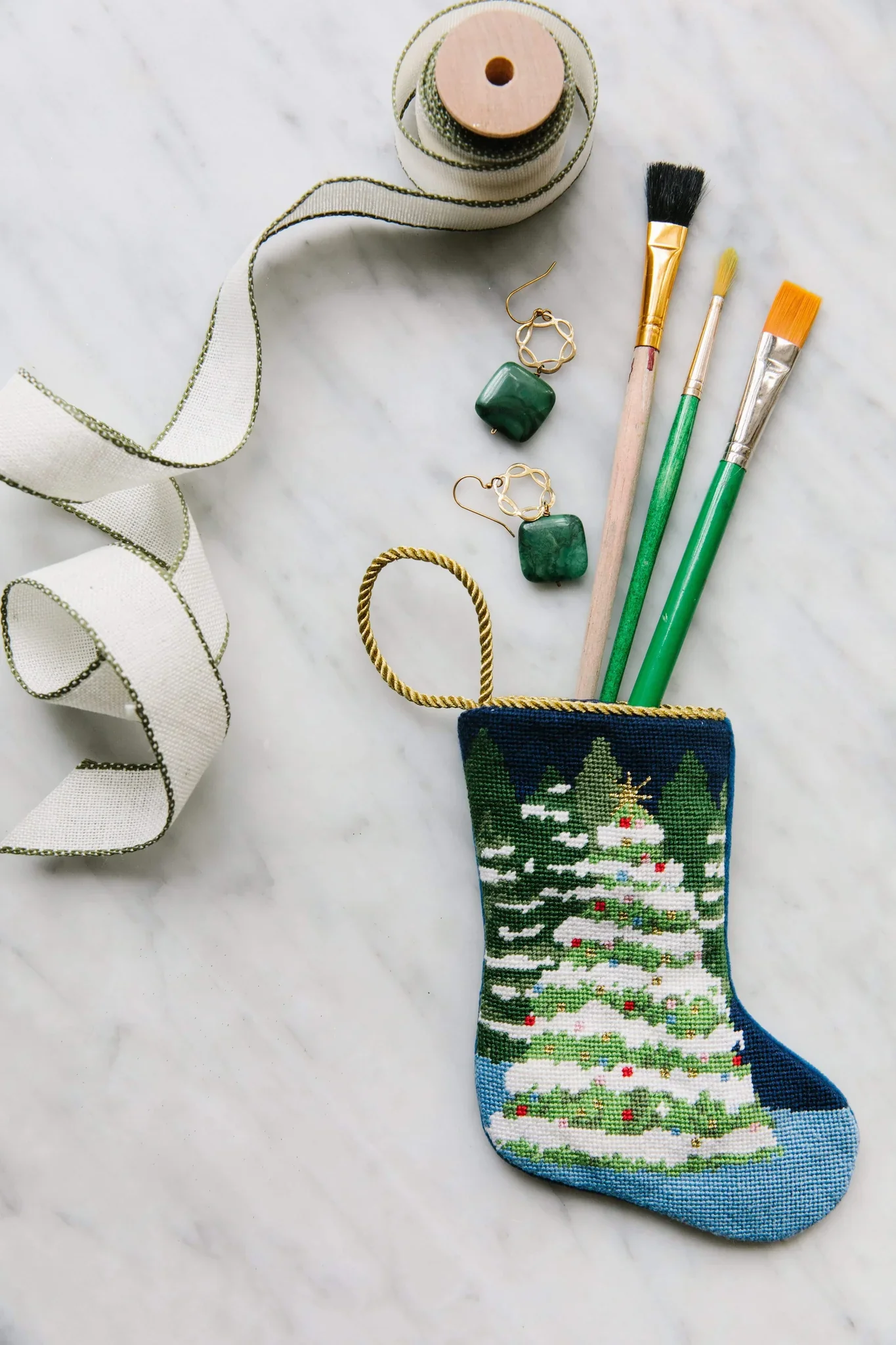 Winter Wonderland Needle Point Stocking - Image 2