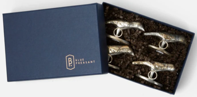 Zachary Tarnished Silver Place Card Holder Set - Image 2