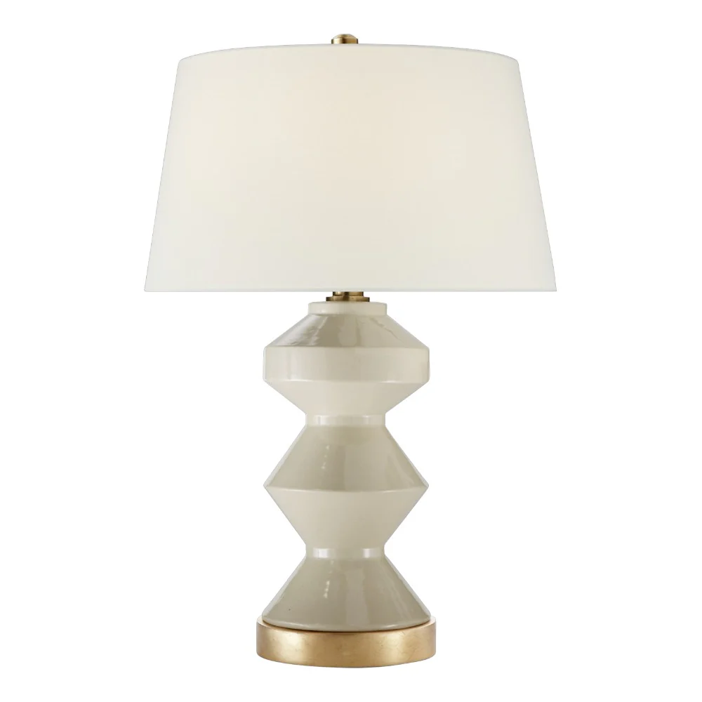 Weller Zig Zag Lamp in Coconut Porcelain