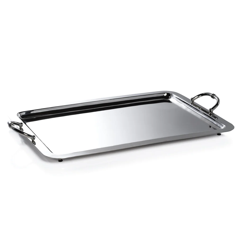 Manetta Polished Nickel Tray Collection - Image 3