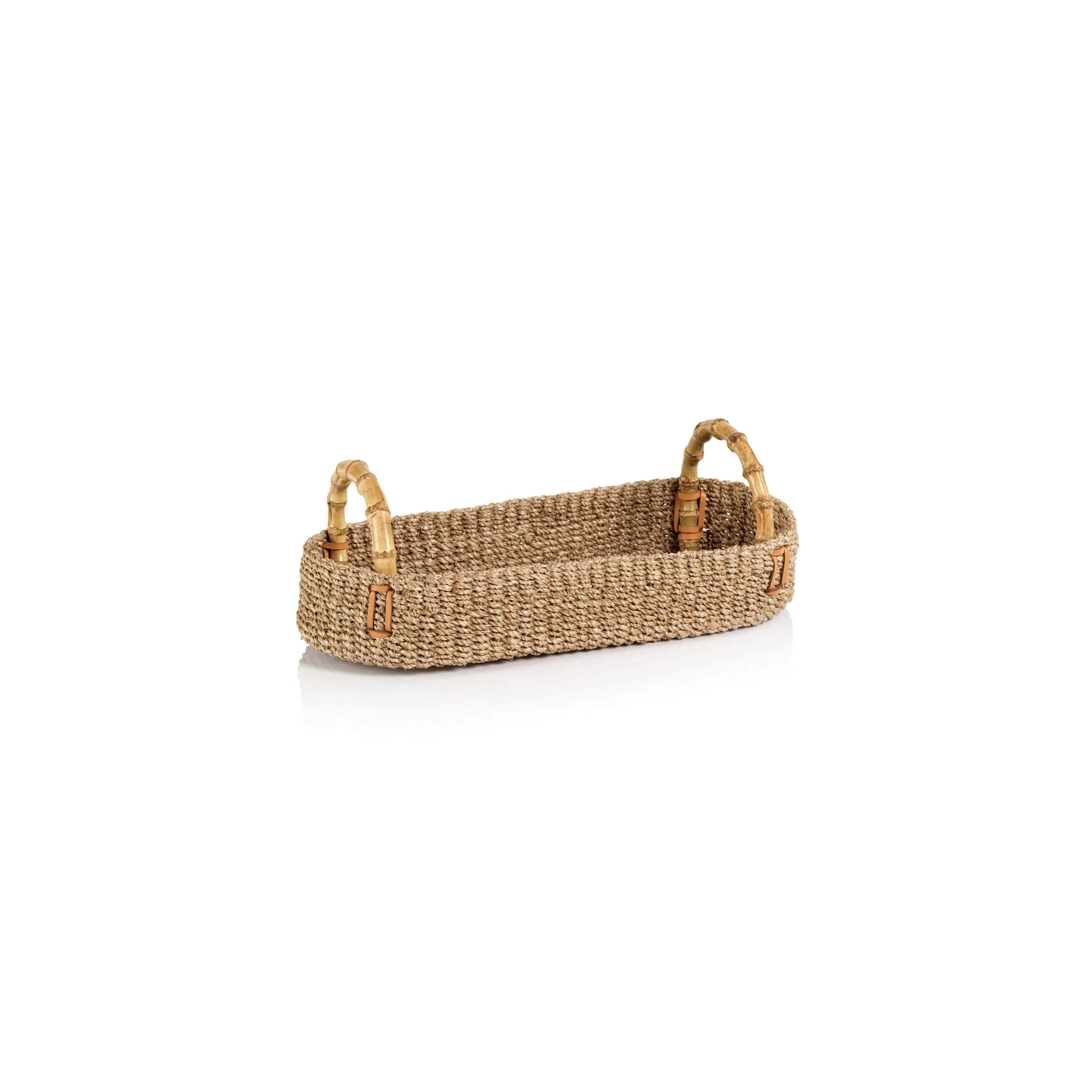Bamboo Handle Abaca Tray Collection - Image 2