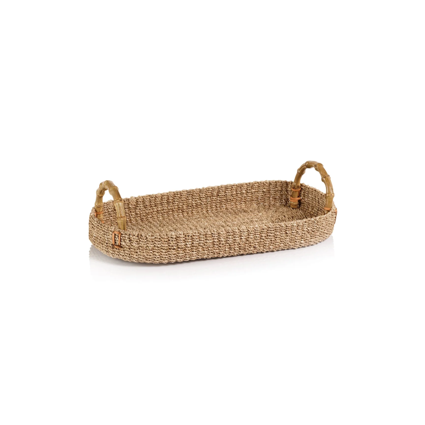 Bamboo Handle Abaca Tray Collection - Image 3
