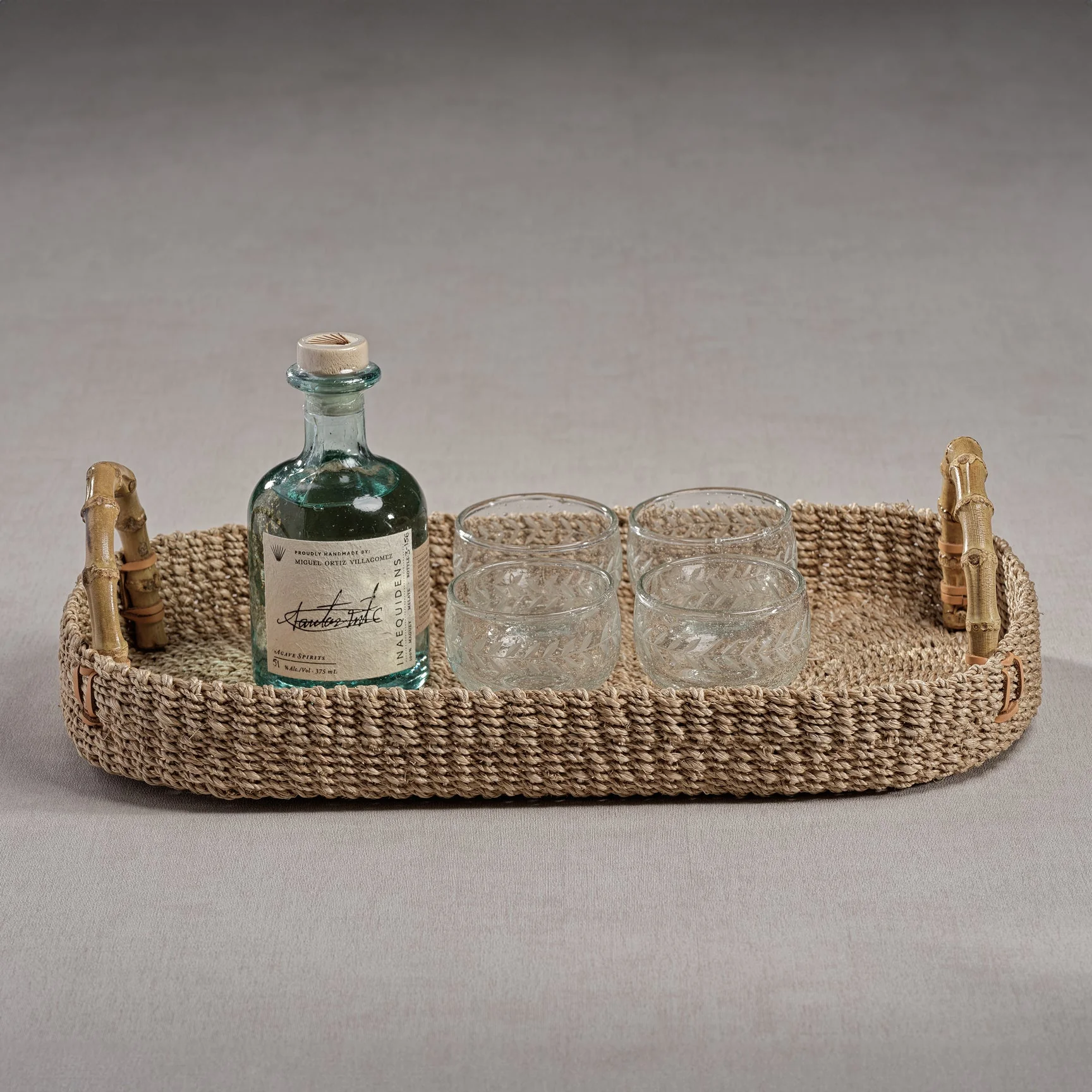 Bamboo Handle Abaca Tray Collection - Image 5