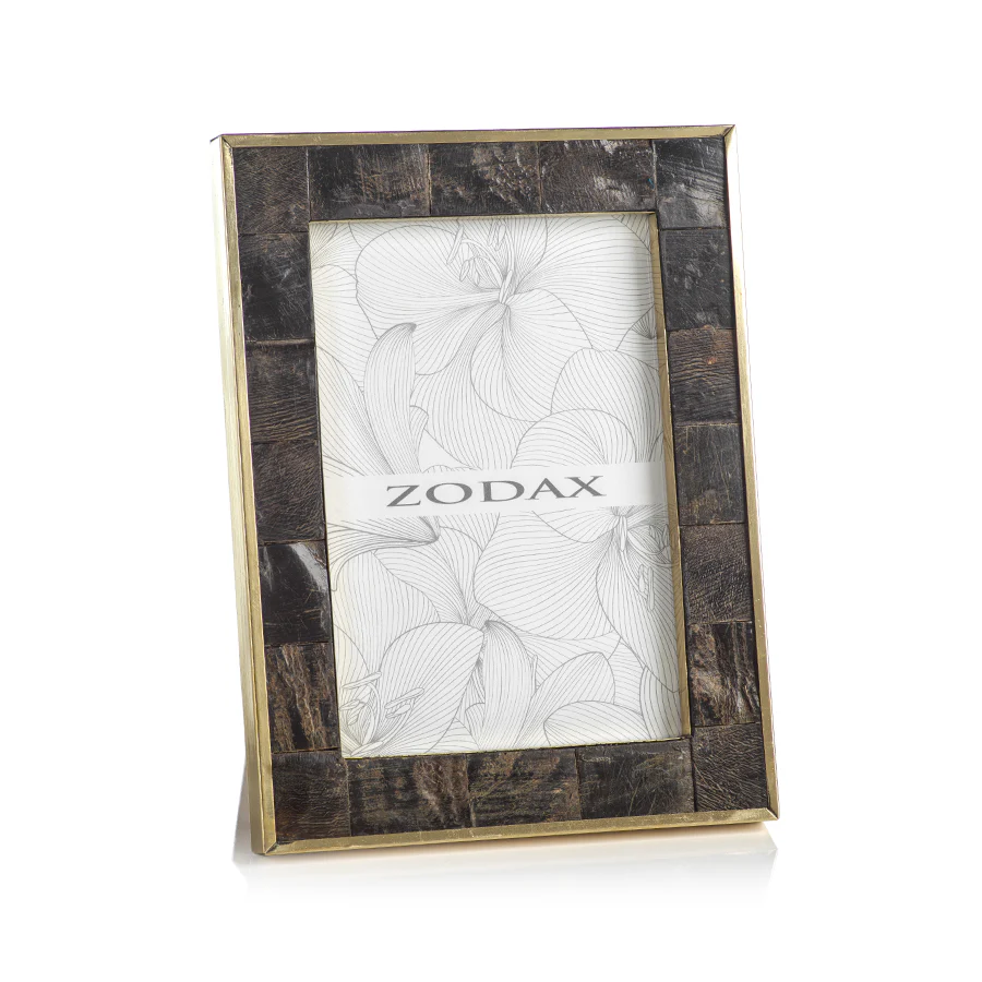 Natural Horn with Brass Trim Frame Collection - Image 4