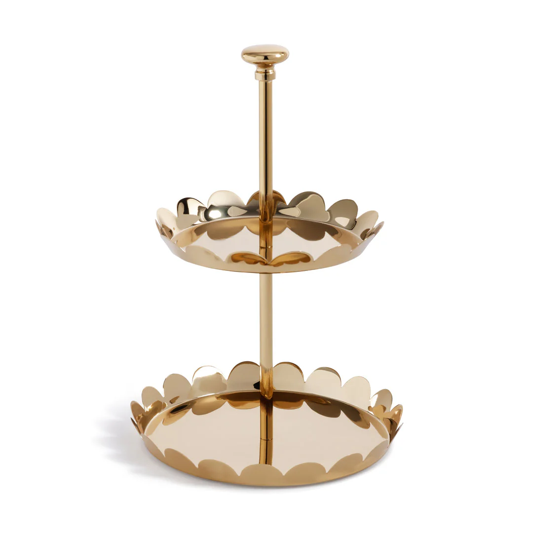 Scalloped Two-Tier Tray Collection - Image 2