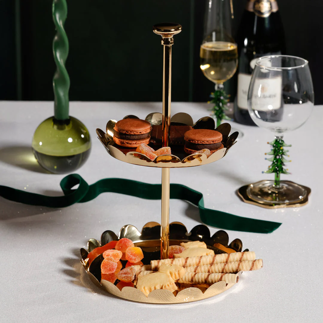 Scalloped Two-Tier Tray Collection - Image 4