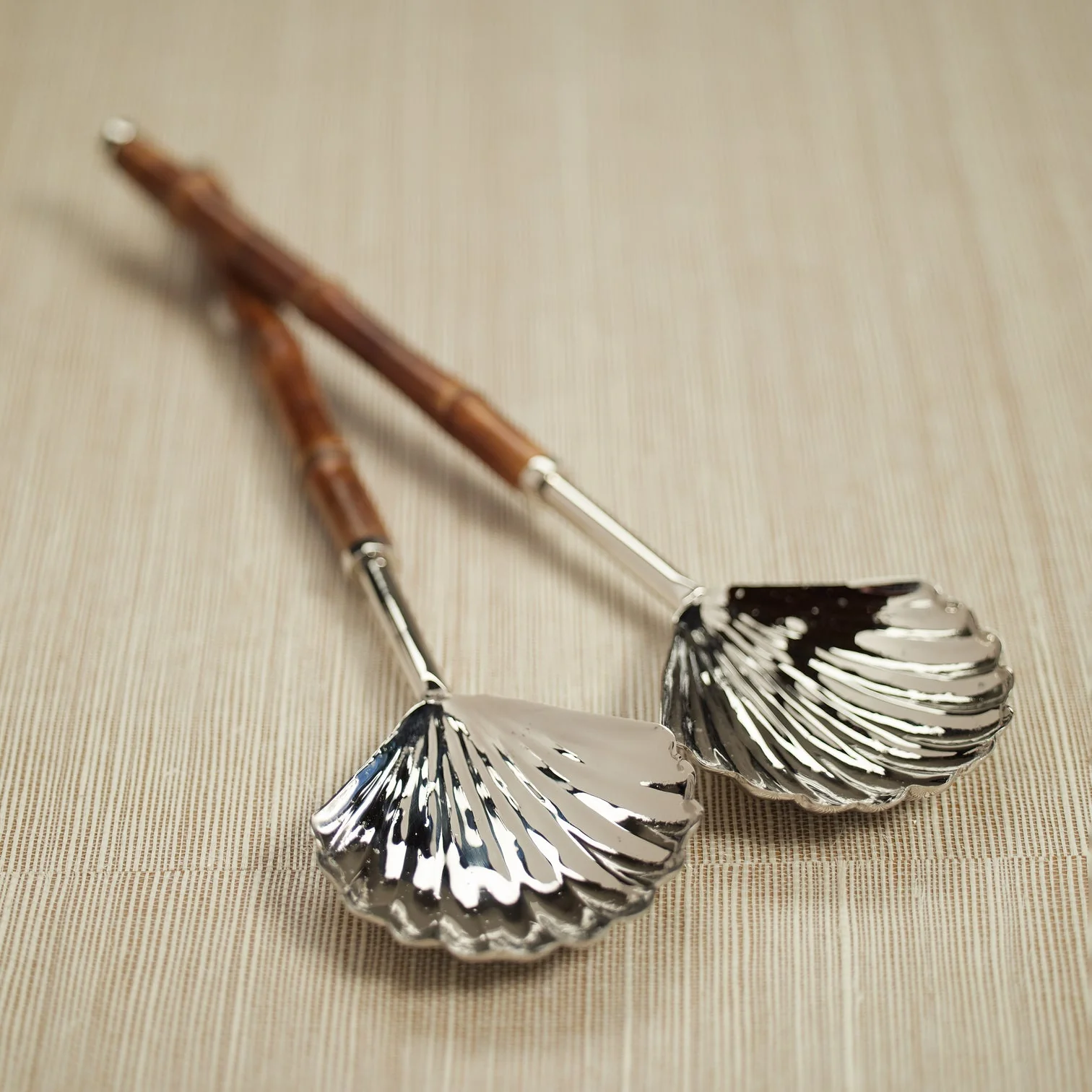 The Colony Bamboo and Nickel Serving Sets - Image 4